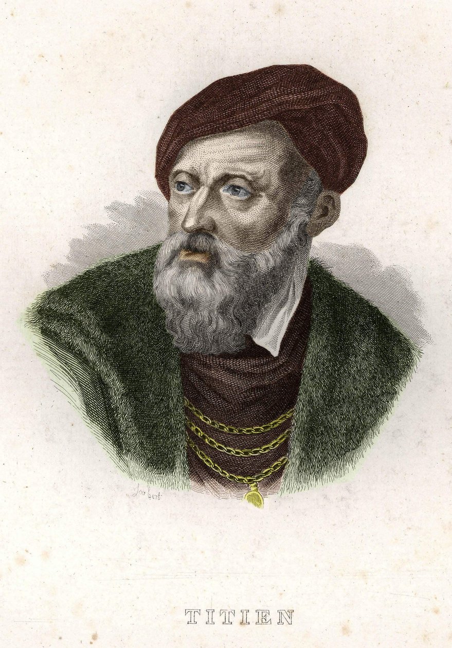 Retrato de Tiziano Vecellio (O Ticiano) (1490 - 1576) de Unknown artist