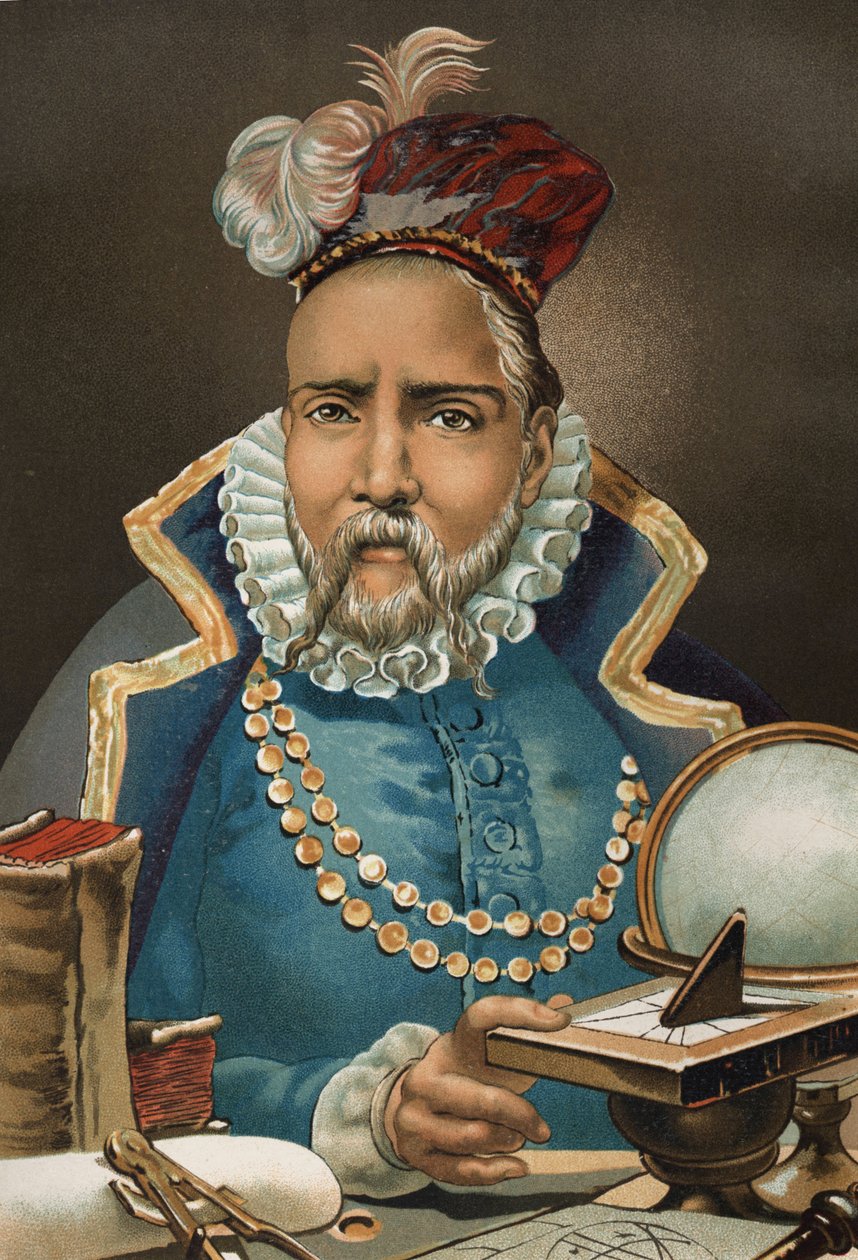 Retrato de Tycho Brahe. Astrónomo e astrónomo dinamarquês (agora Suécia de Unknown artist