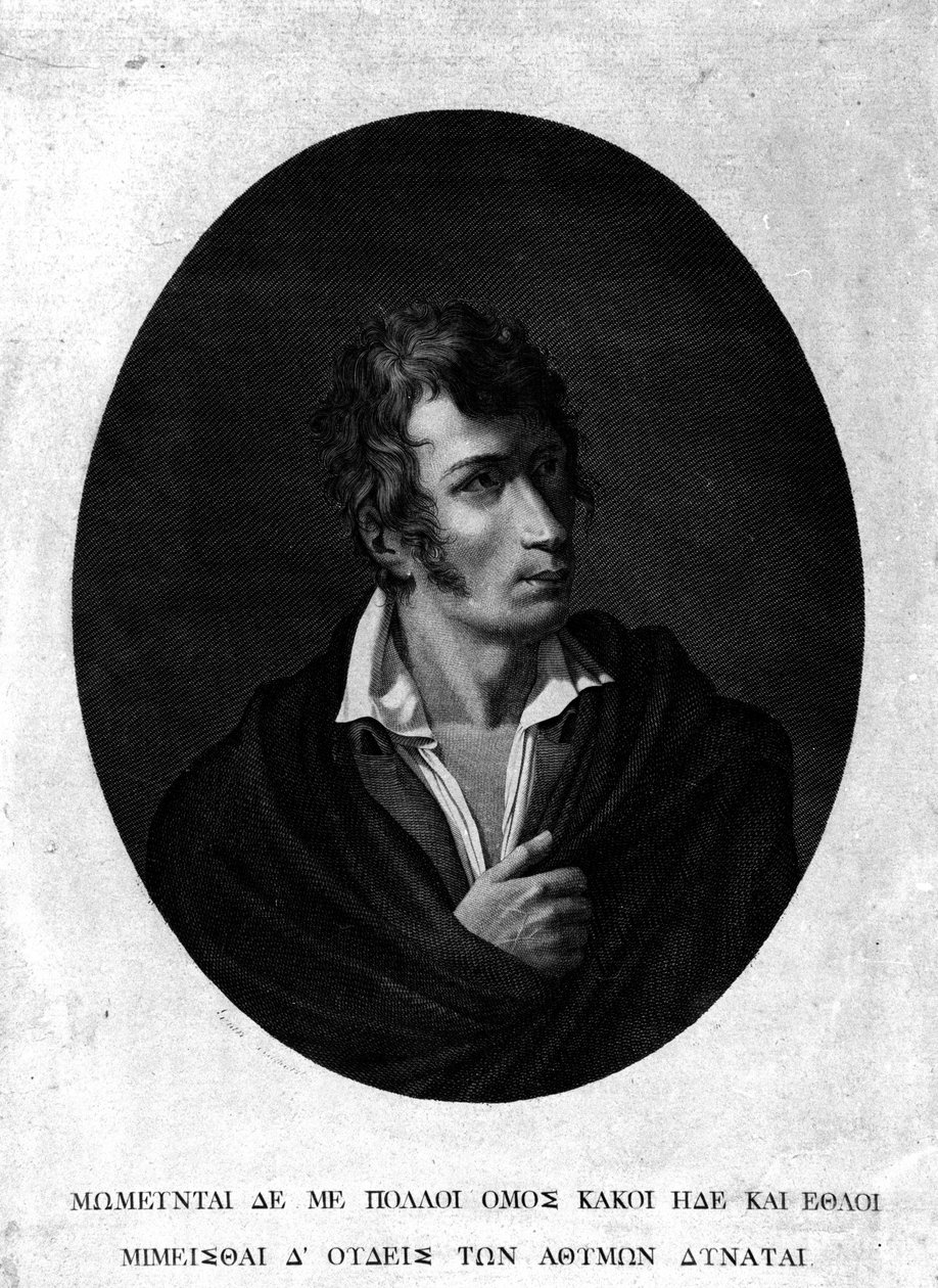 Retrato de Ugo Foscolo (1778 - 1827). de Unknown artist