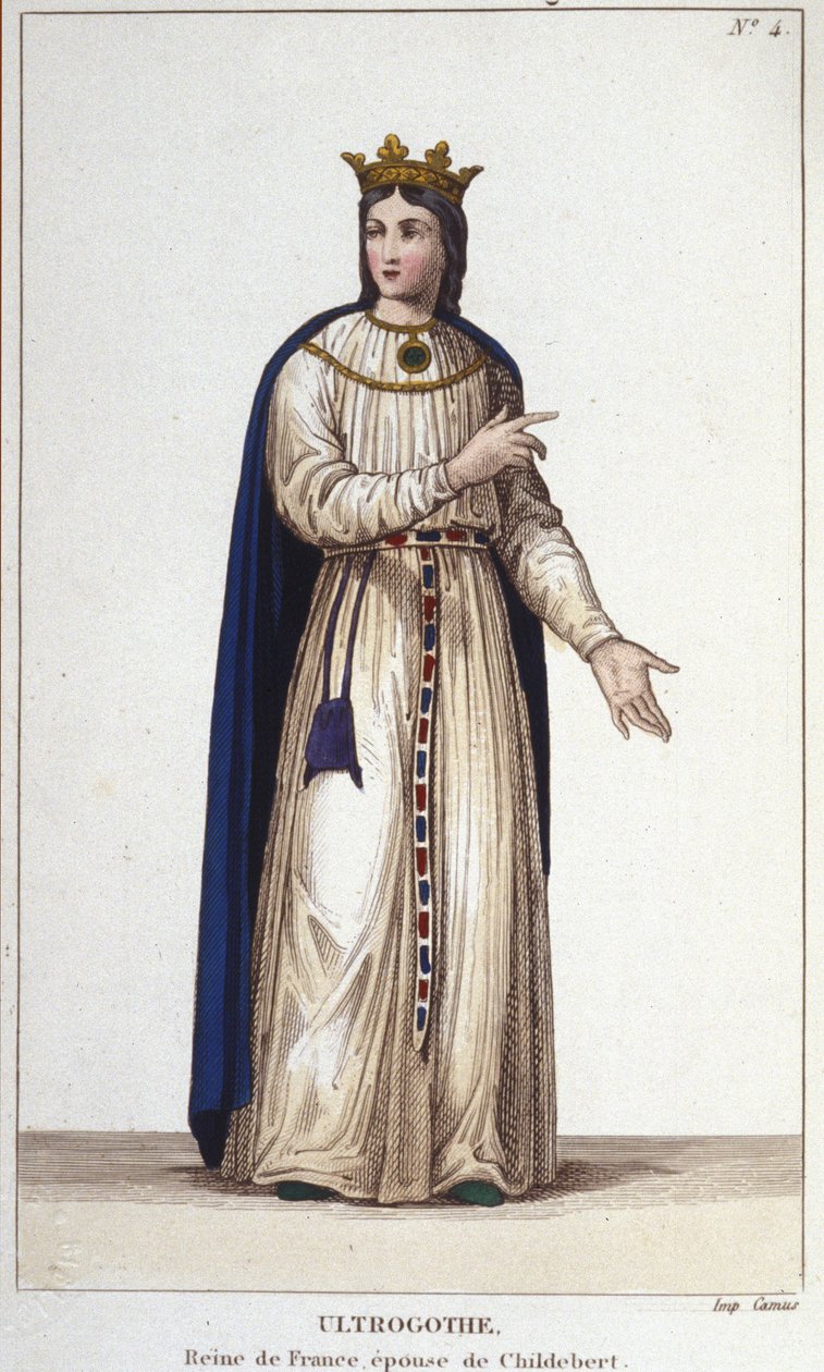 Retrato de Ultrogothe Queen of France e esposa de Childebert 1st. de Unknown artist