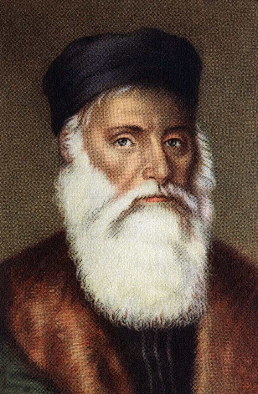 Portrait of Vasco de Gama Portuguese navigator. de Unknown Artist