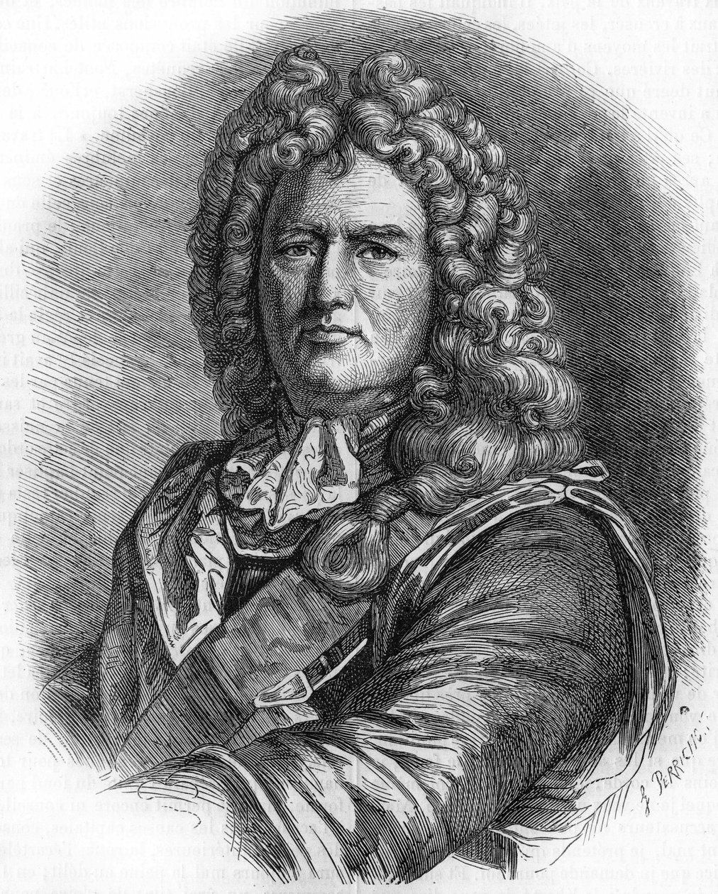 Retrato de Vauban (1633 - 1707). (Sébastien Le Prestre de Vauban) Marechal de França e engenheiro militar de Unknown artist