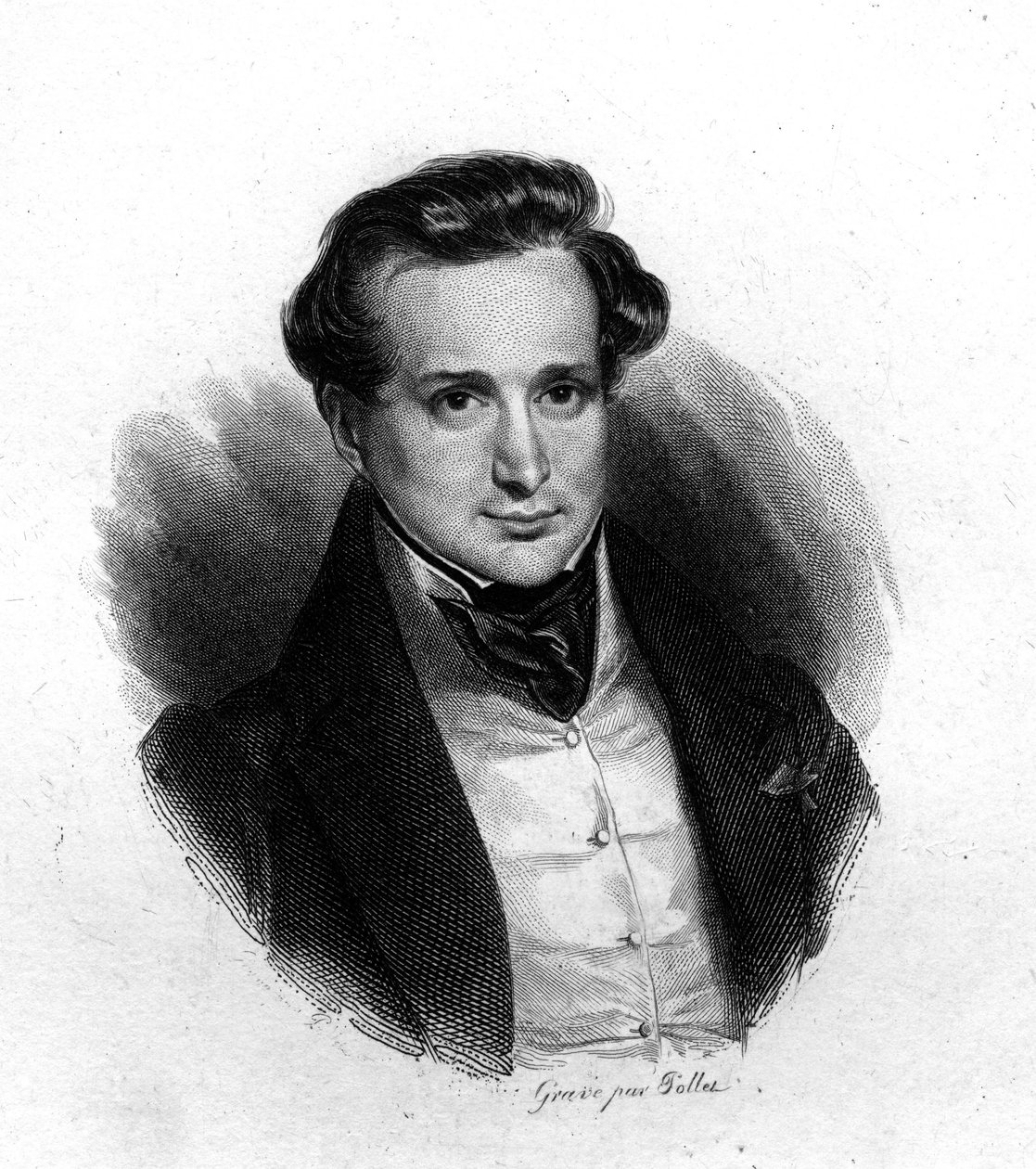 Retrato de Victor Hugo, gravura de Pollet, sd. Século XIX de Unknown artist