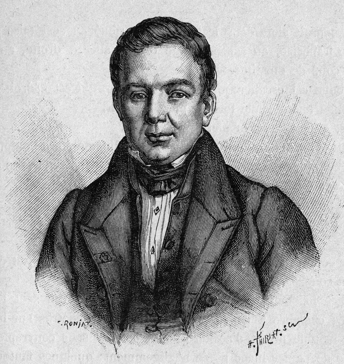 Retrato de Villemain, professor e político francês (1790 - 1870) de Unknown artist