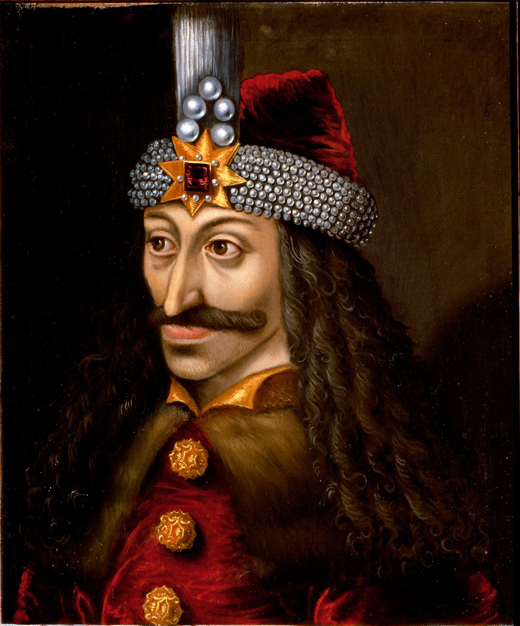 Retrato de Vlad Tepes III o impalador ou Drácula (pintura) de Unknown artist