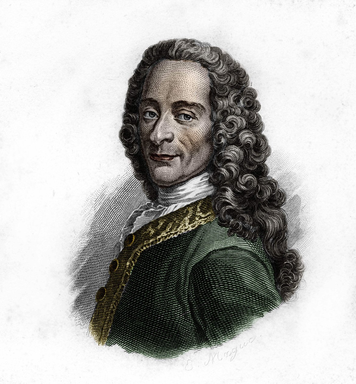 Retrato de Voltaire (1694 - 1778), escritor e filósofo francês de Unknown artist