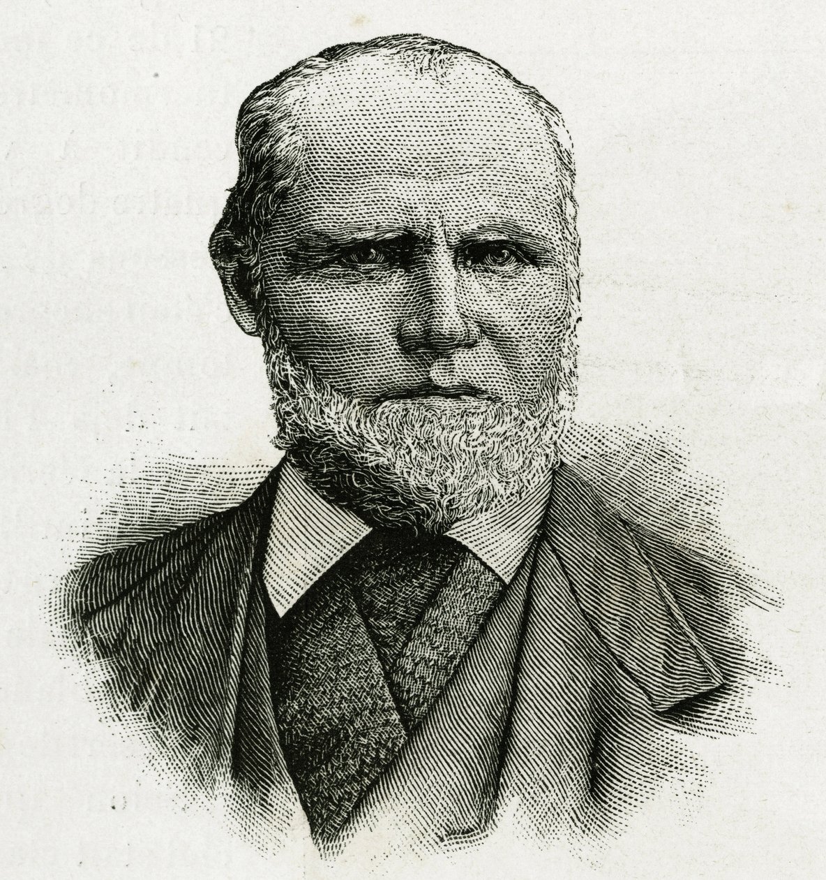 Retrato de William Dunbar, piloto glaciar da tripulação de La Jeannette, para a missão ao pólo norte. Gravura para ilustrar "Le voyage de la Jeannette". de Unknown artist