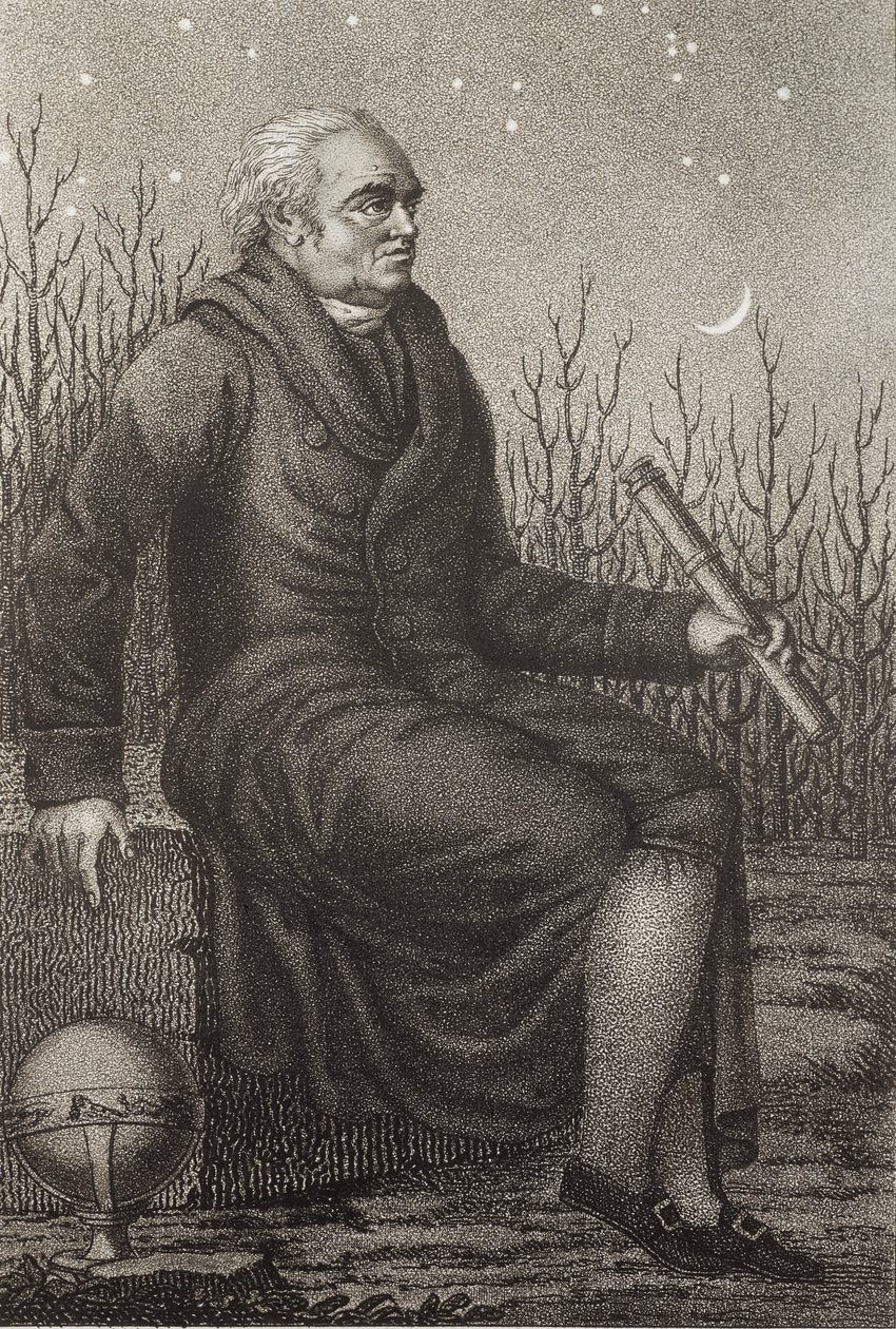 Retrato de William Herschel (1738-1822) Astrónomo britânico nascido na Alemanha - de Unknown artist