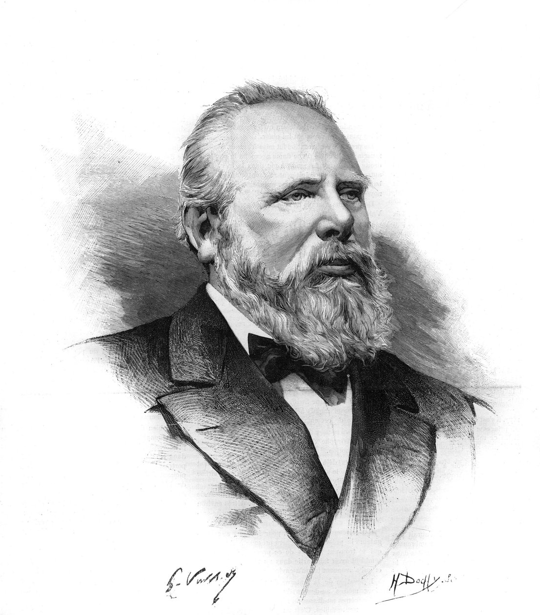Retrato de Guilherme III (1817-1890) Rei dos Países Baixos (Holanda). Gravura em "Le monde illustrious" (O monde ilustre) de Unknown artist