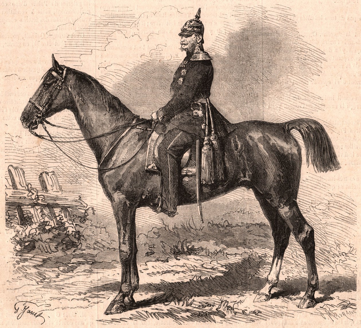 Retrato de William I de uniforme a cavalo de Unknown