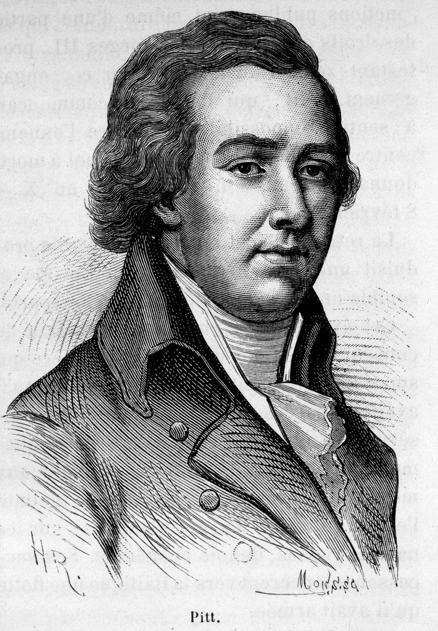 Retrato de William Pitt o Jovem (1759-1806), ex-ministro britânico. de Unknown artist