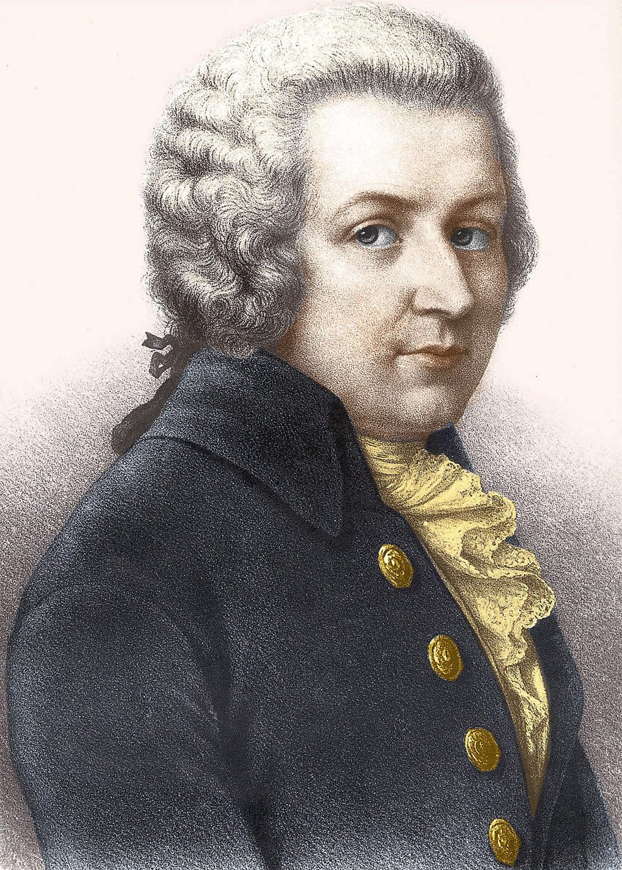 Retrato de Wolfgang Amadeus Mozart (1756-1791). de Unknown artist