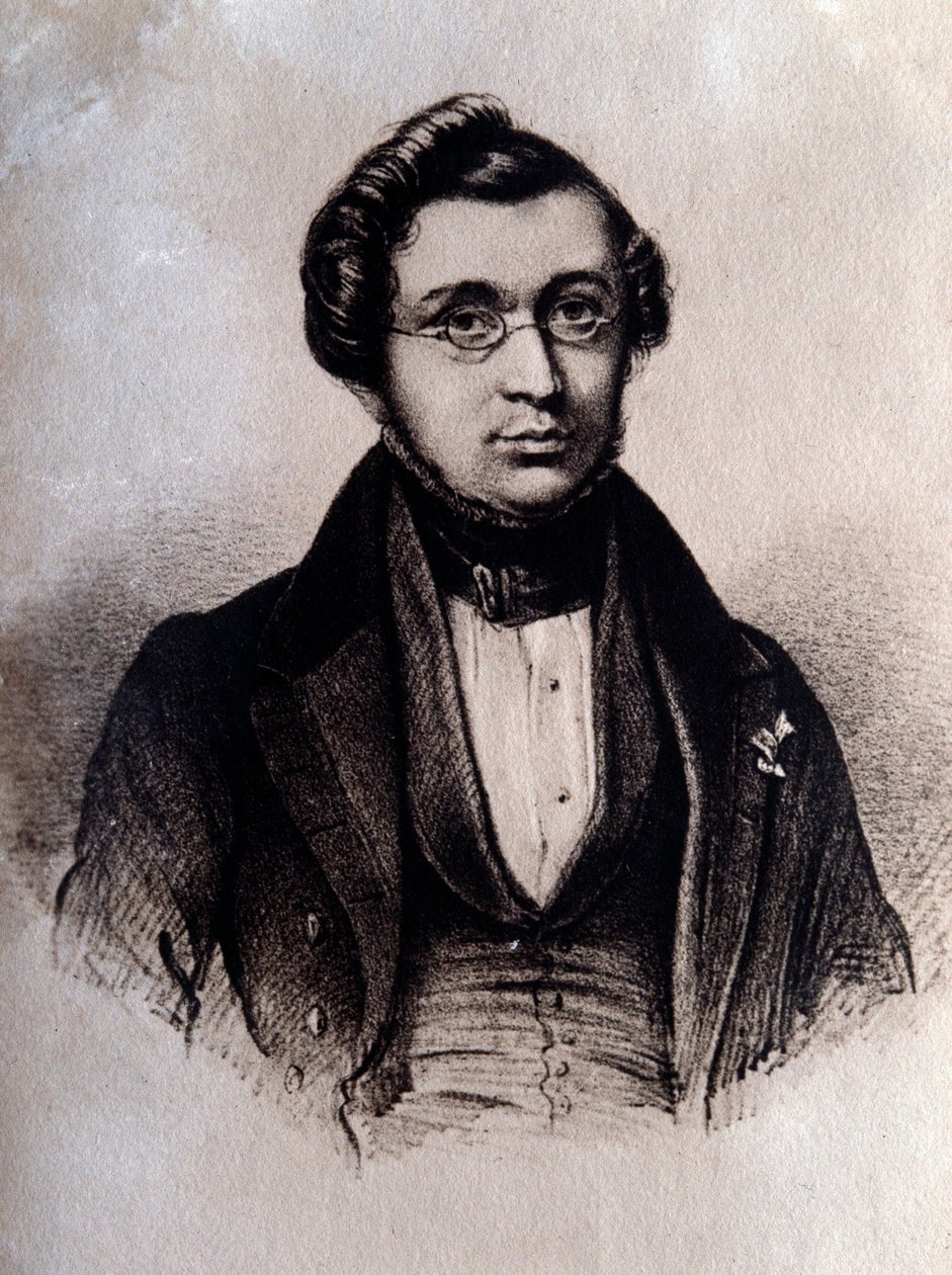 Retrato do compositor inglês Adolphe Adam (1803-1856) Gravura. Século XIX Bolonha, museo cívico bibliografico de Unknown artist
