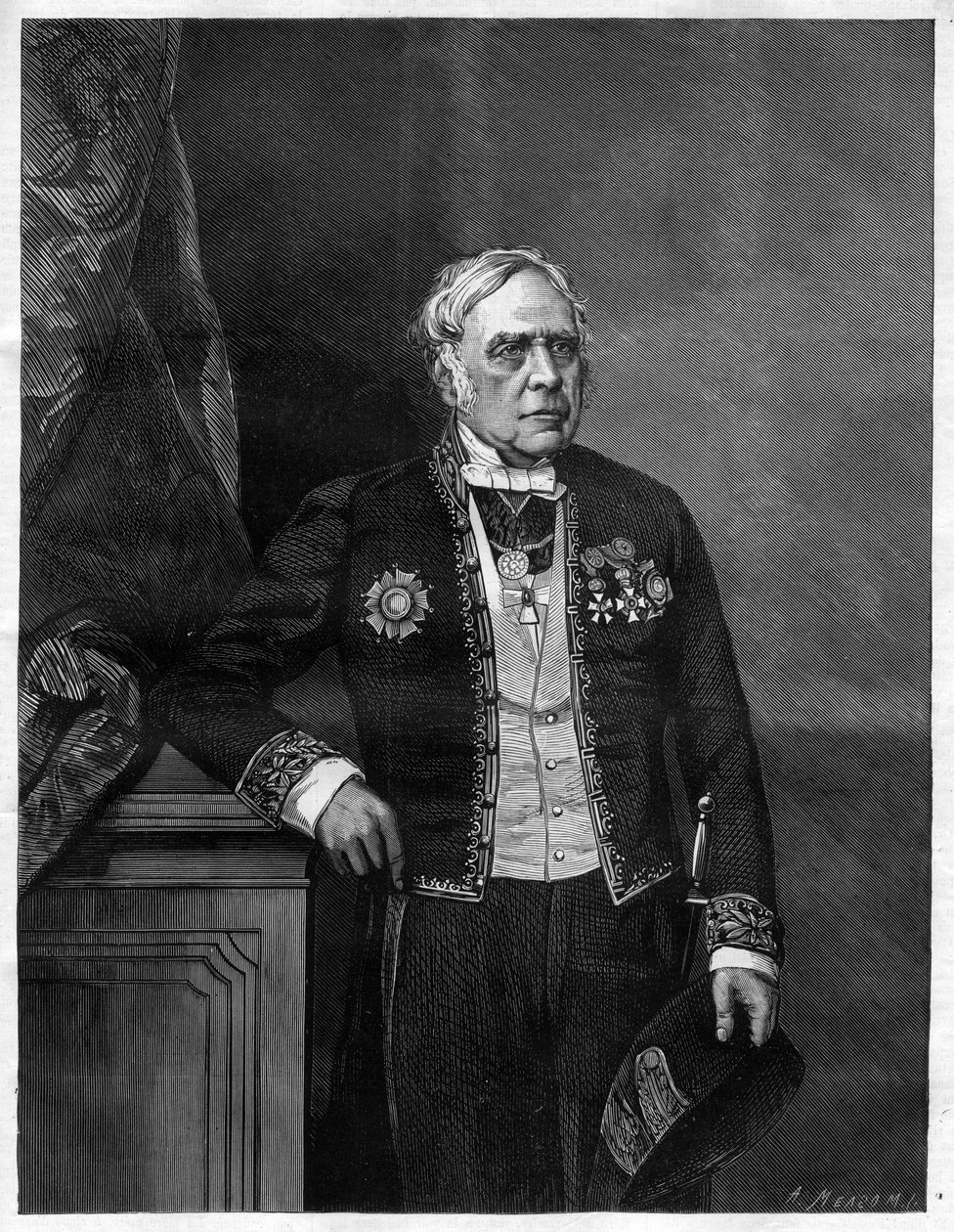 Retrato do compositor inglês Daniel Francois Esprit Auber (Daniel-Francois-Esprit) (1782-1871) de Unknown artist