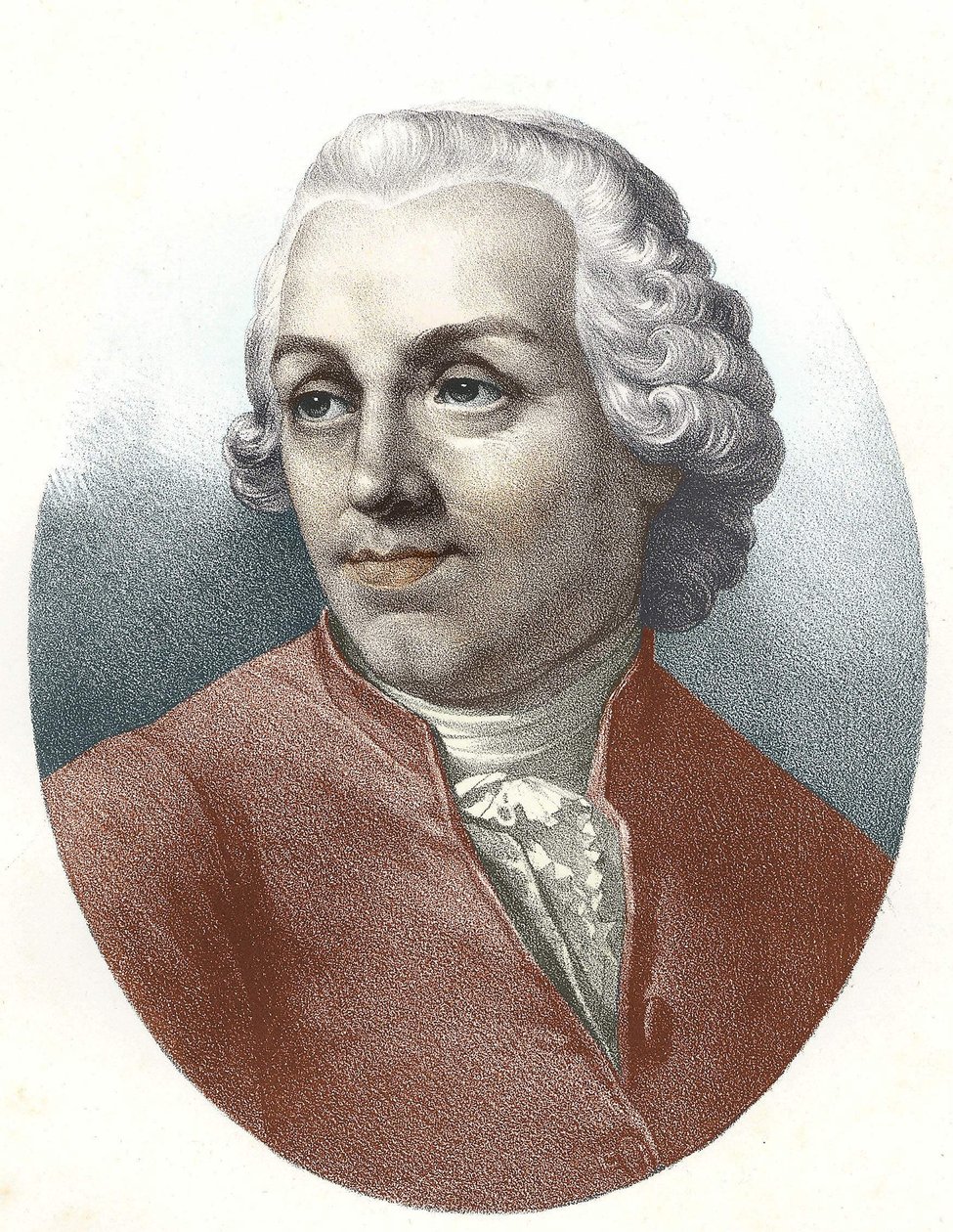 Retrato do filósofo francês Abbe Etienne Bonnot de Condillac (1715 - 1780). de Unknown artist