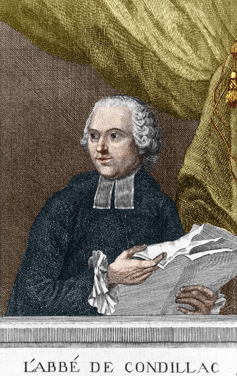 Retrato do filósofo françês Abbe Etienne Bonnot de Condillac (1715 - 1780) de Unknown artist