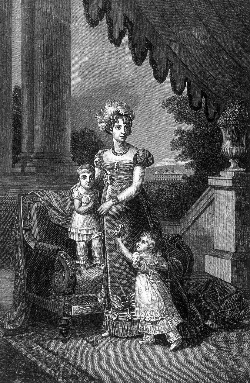 Retrato da Duquesa de Berry e seus filhos (Duque de Bordeaux e Mademoiselle d