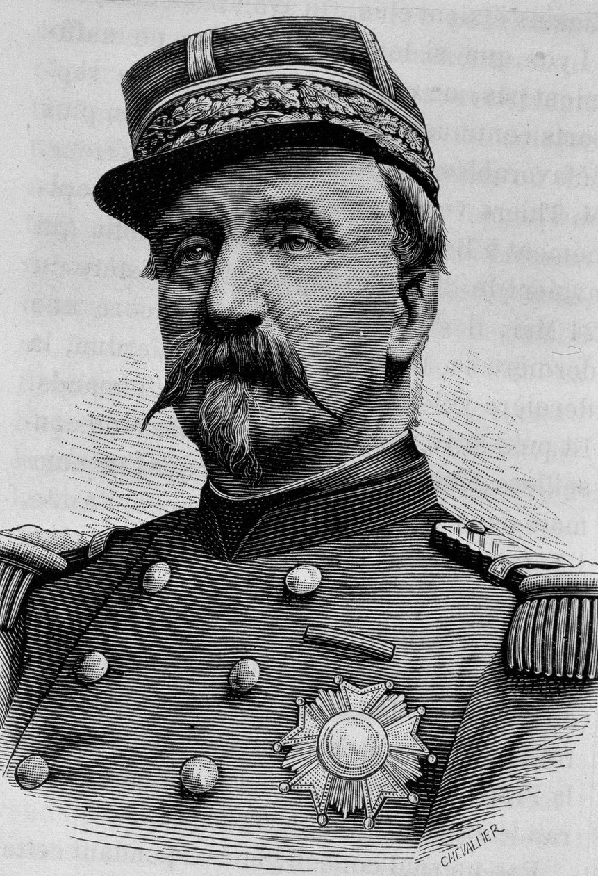 Retrato do Duque de Aumale (Charles de Lorraine) (1822 - 1897). Gravura do final do século XIX em "Histoire de France" de H. Martin. de Unknown artist