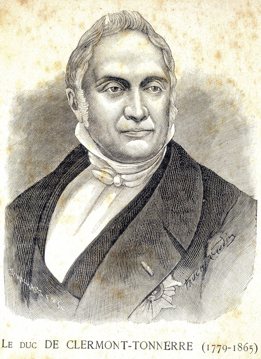 Retrato do Duque de Clermont - Thunder (1779 - 1865) - em "Les Contemporains", n.d. final do século XIX. de Unknown artist
