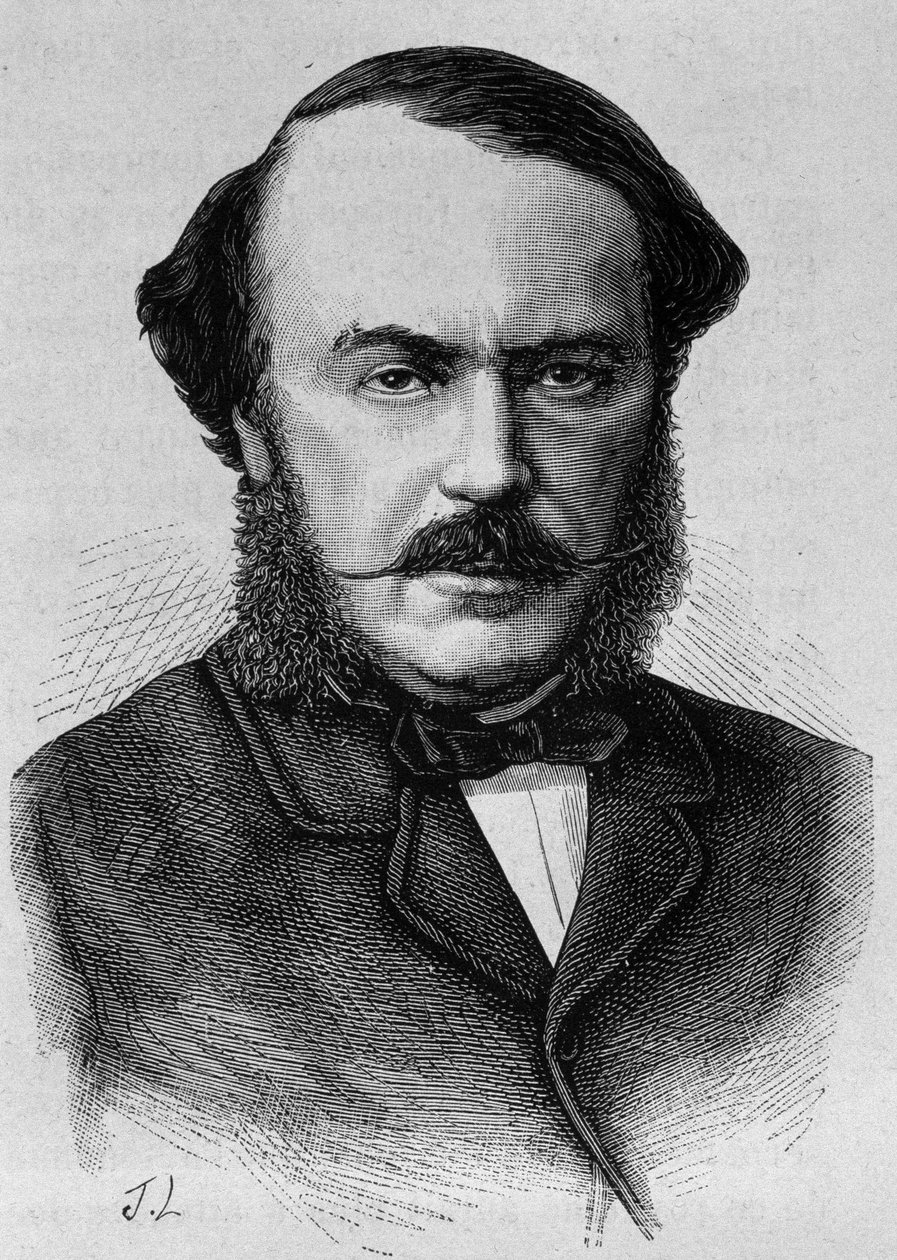 Retrato do Duque de Persigny (1808 - 1872). Gravura do final do século XIX em "Histoire de France" de H. Martin. de Unknown artist