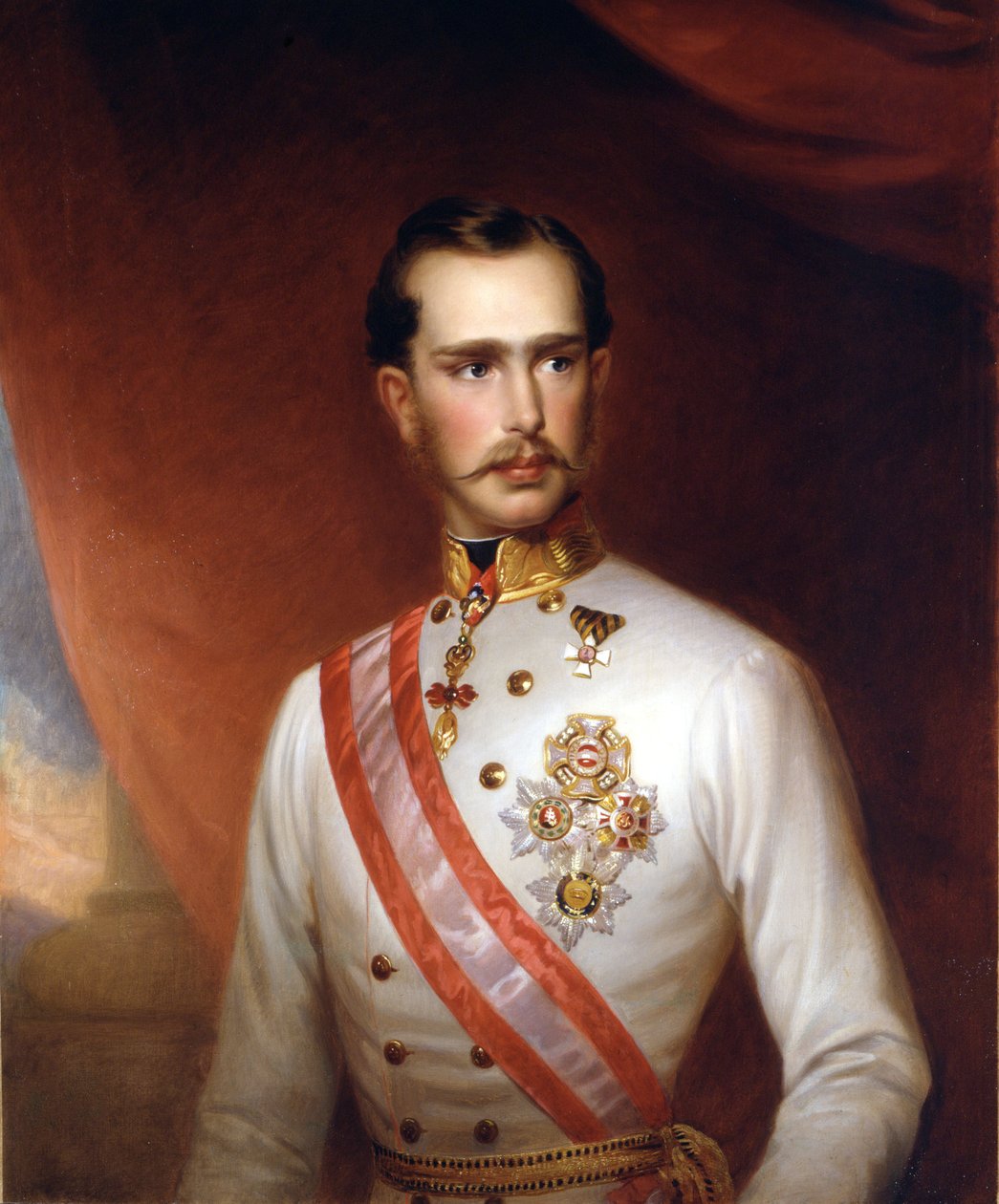 Retrato do Imperador da Áustria Francisco José I (1830 - 1916). Pintura anônima. Museu do Risorgimento, Milão. de Unknown artist