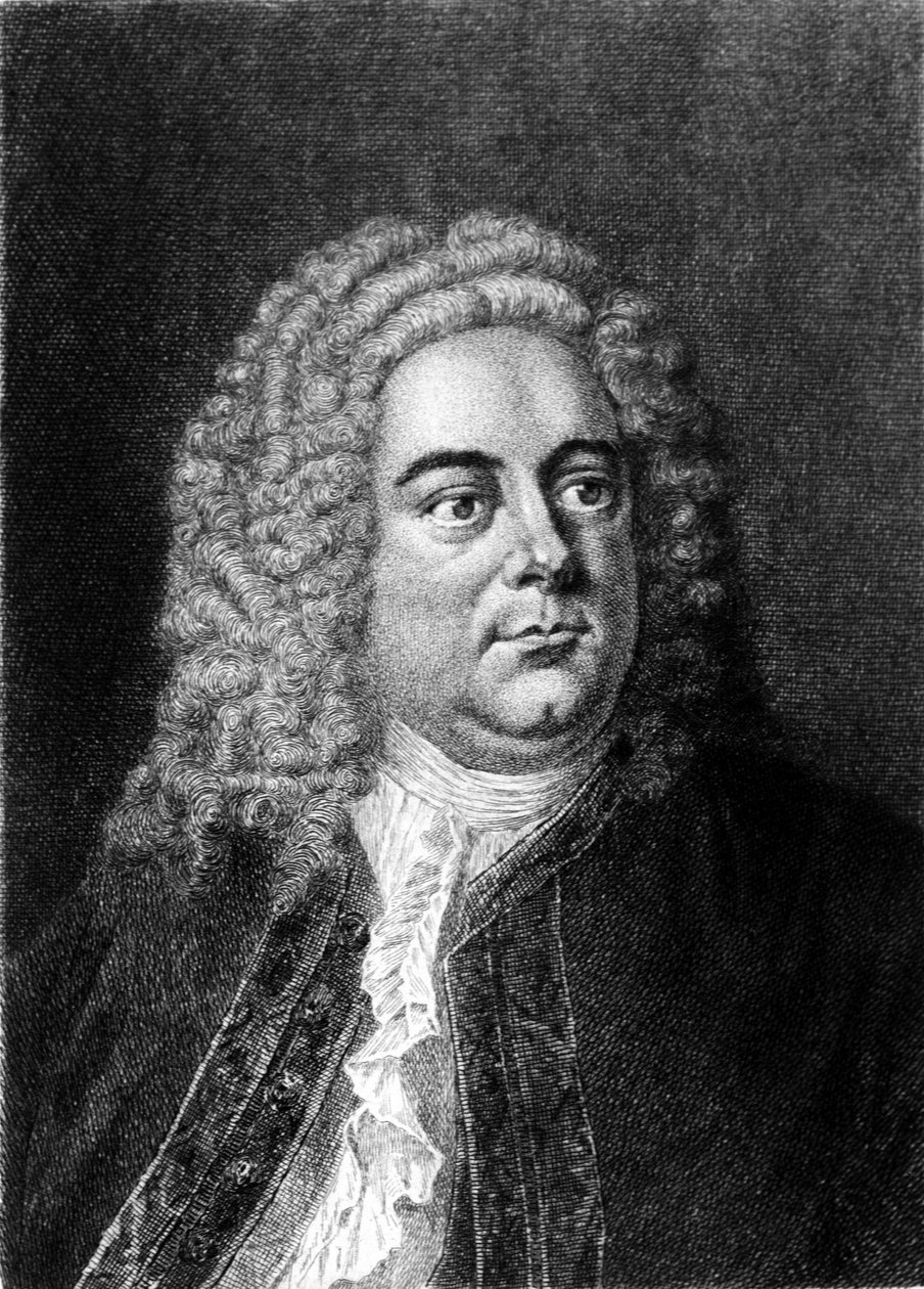 Retrato do compositor inglês de origem alemã George Frederick Handel (Georg Friedrich Handel de Unknown artist