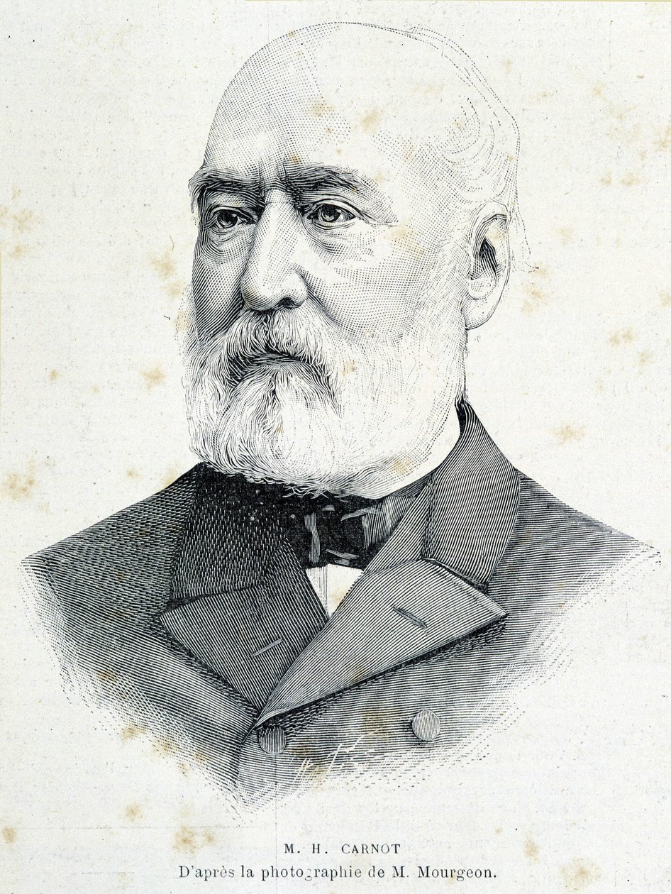 Retrato do político francês Lazare Hippolyte Carnot (1801 - 1888). Gravura depois da fotografia de Mourgeon. de Unknown artist