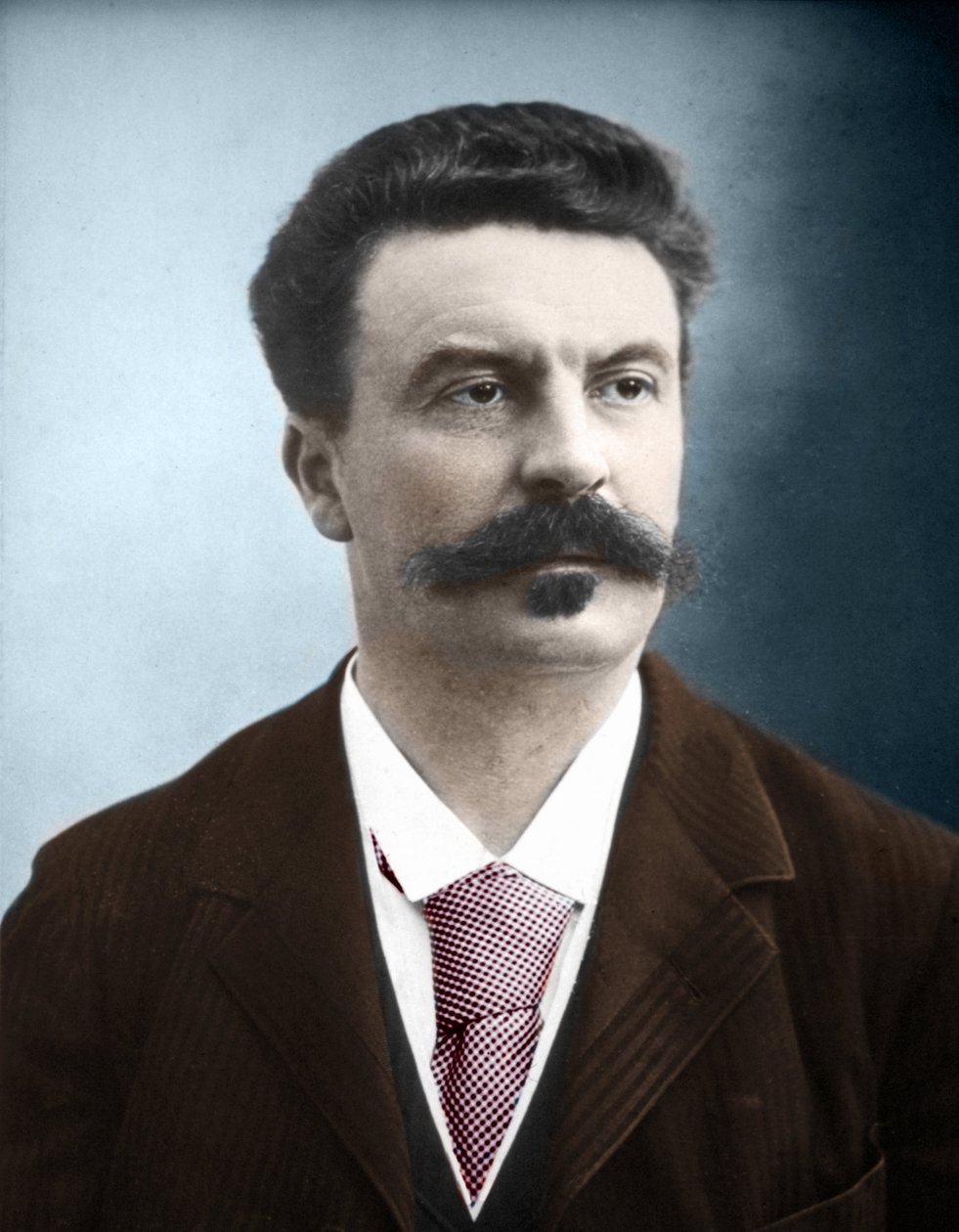 Retrato do escritor francês Guy de Maupassant (1850-1893) de Unknown artist