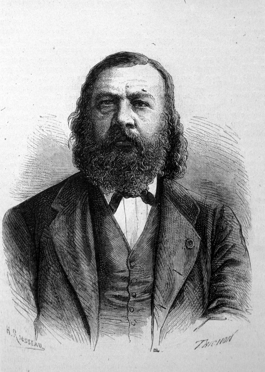 Retrato do escritor francês Theophile Gautier (1811 - 1872). de Unknown artist