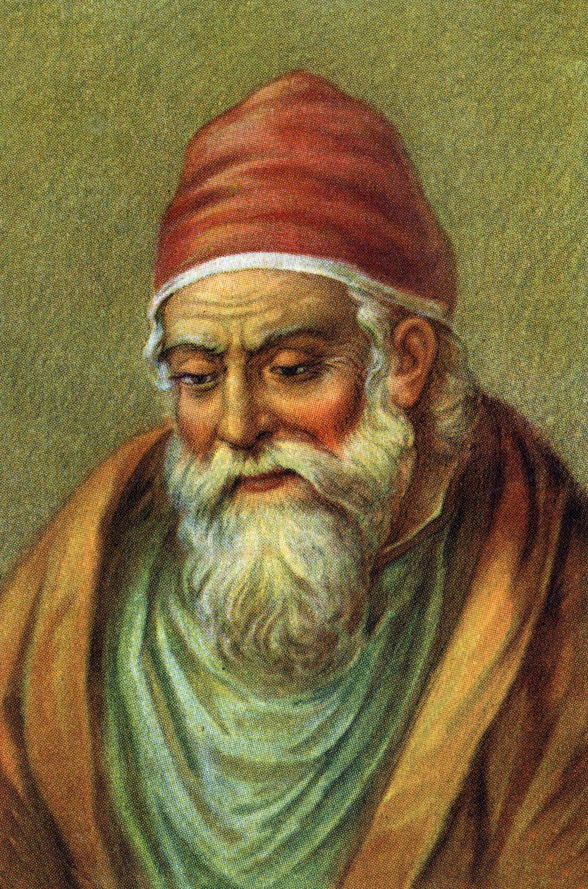 Retrato do matemático grego Euclides . de Unknown Artist