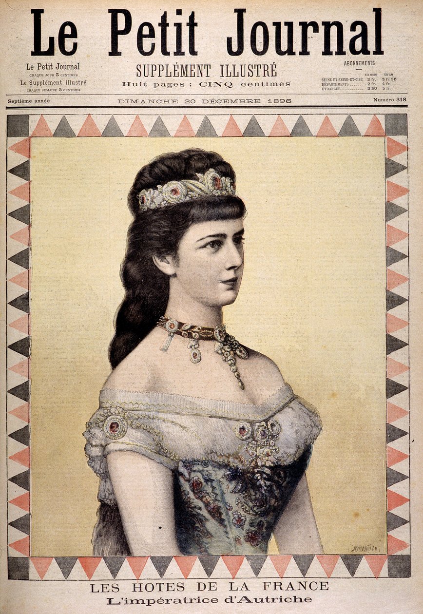 Retrato da Impression Elizabeth of Austria (Sissi) de Unknown artist