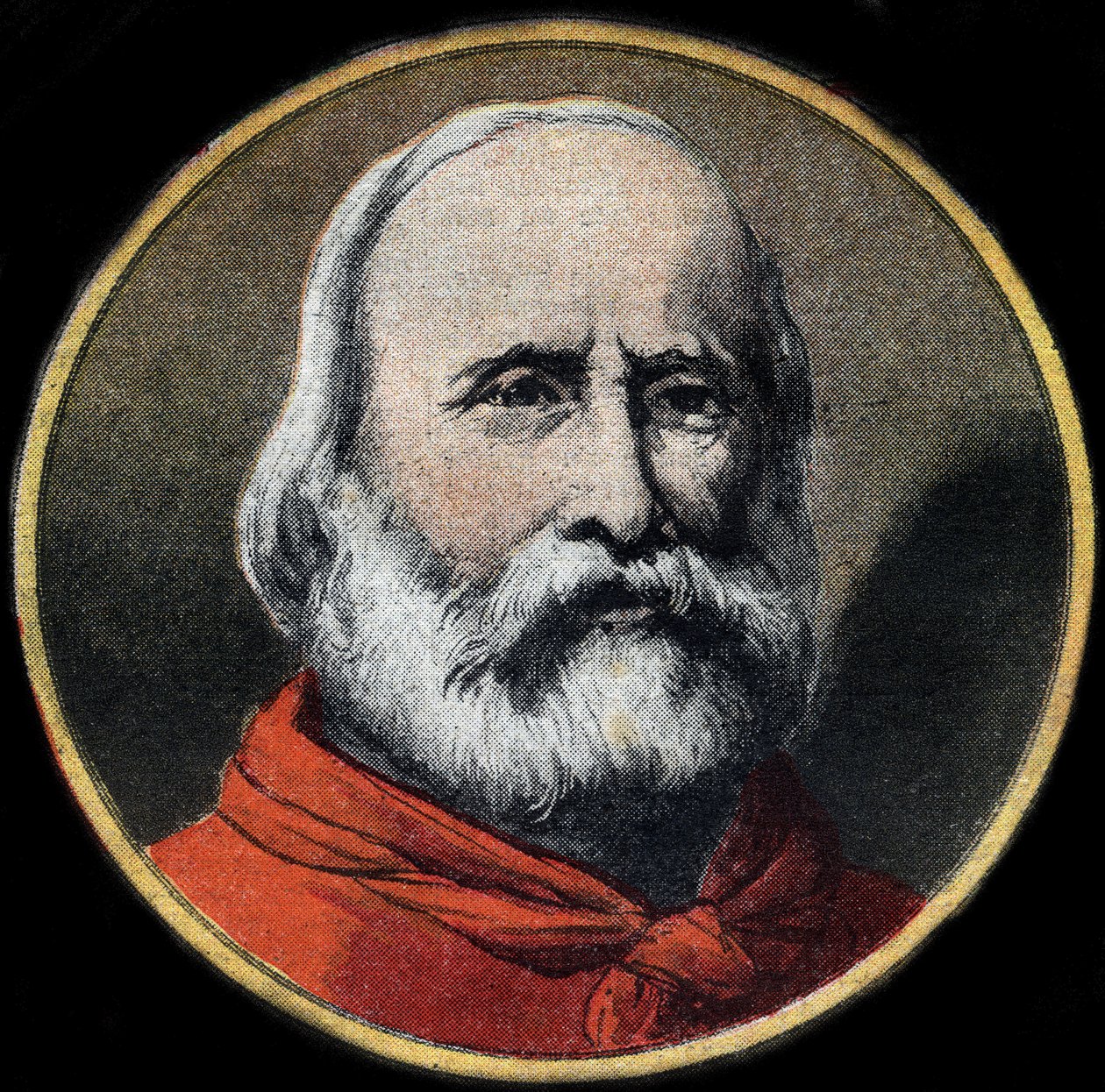 Retrato do militar e político italiano Giuseppe Garibaldi (1807-1882). Coleção privada. de Unknown artist