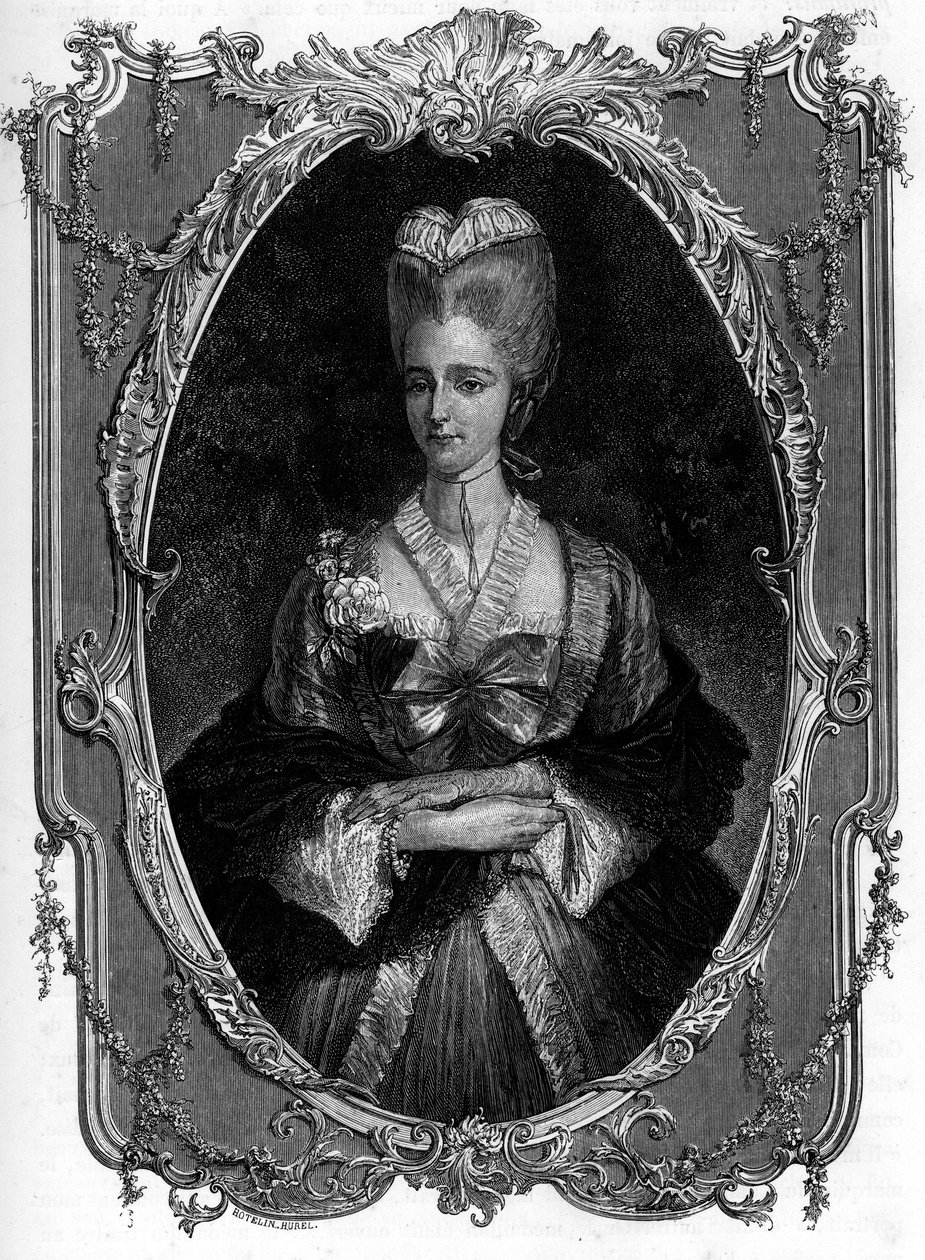 Retrato da Marquesa de Boufflers Marie Francoise Catherine de Beauvau Craon (1711-1787) - Gravura de 1862 em "As Rainhas do Mundo" pelos nossos primeiros escritores - Publicado sob a direcção de JGD Armandaud de Unknown artist