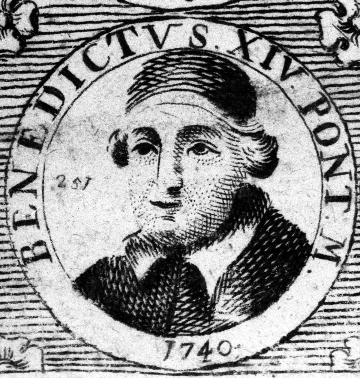 Retrato do Papa (1740-1758) Bento XIV (1675-1758). de Unknown artist