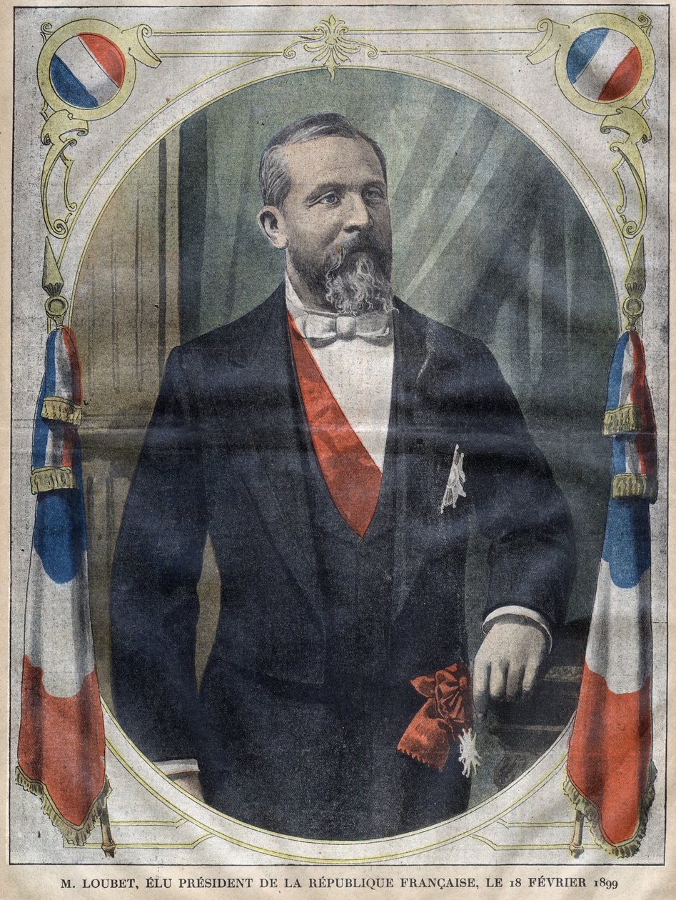 Retrato do Presidente da República Francesa Emile Loubet (1838-1929) - Gravura em le-pelerin de 1899 de Unknown artist