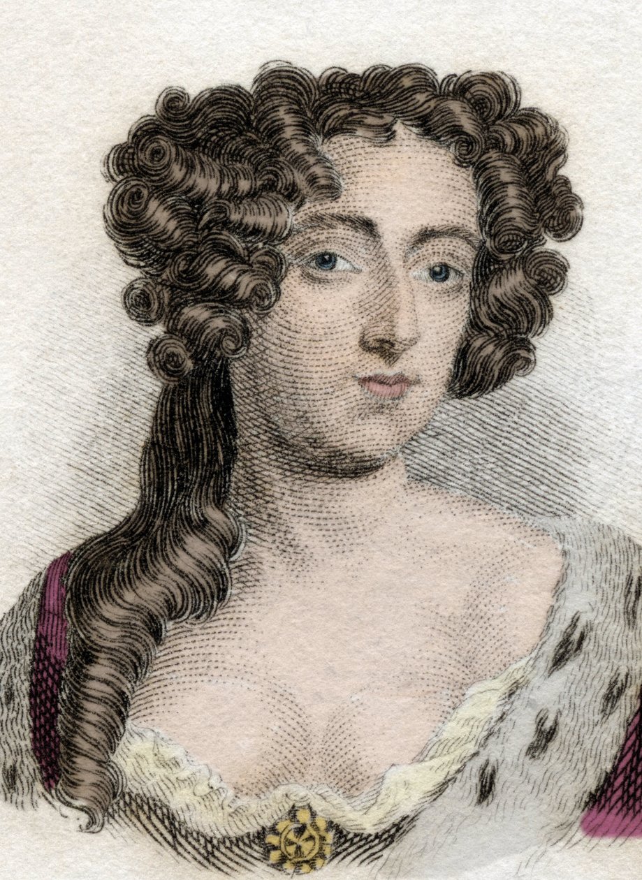 Retrato da Rainha de Inglaterra Mary II Stuart (1662-1694). de Unknown artist
