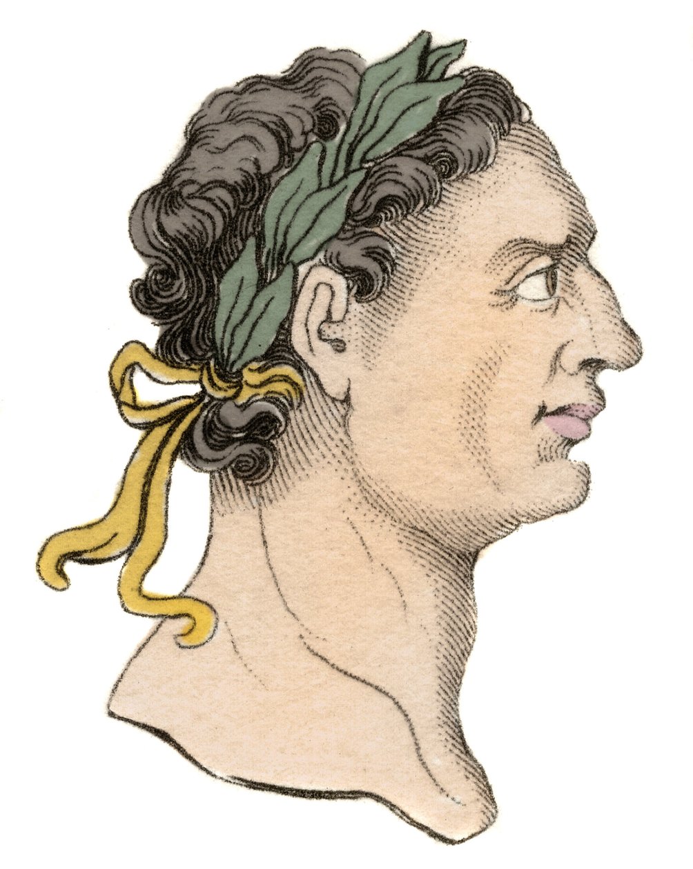 Retrato do Imperador Romano Domiciano (Titus Flavius Domitian) (51-96 d.C.) de Unknown artist