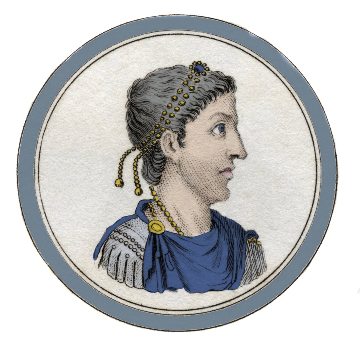 Retrato do Imperador Romano Flavius Honorius (384-423). de Unknown artist