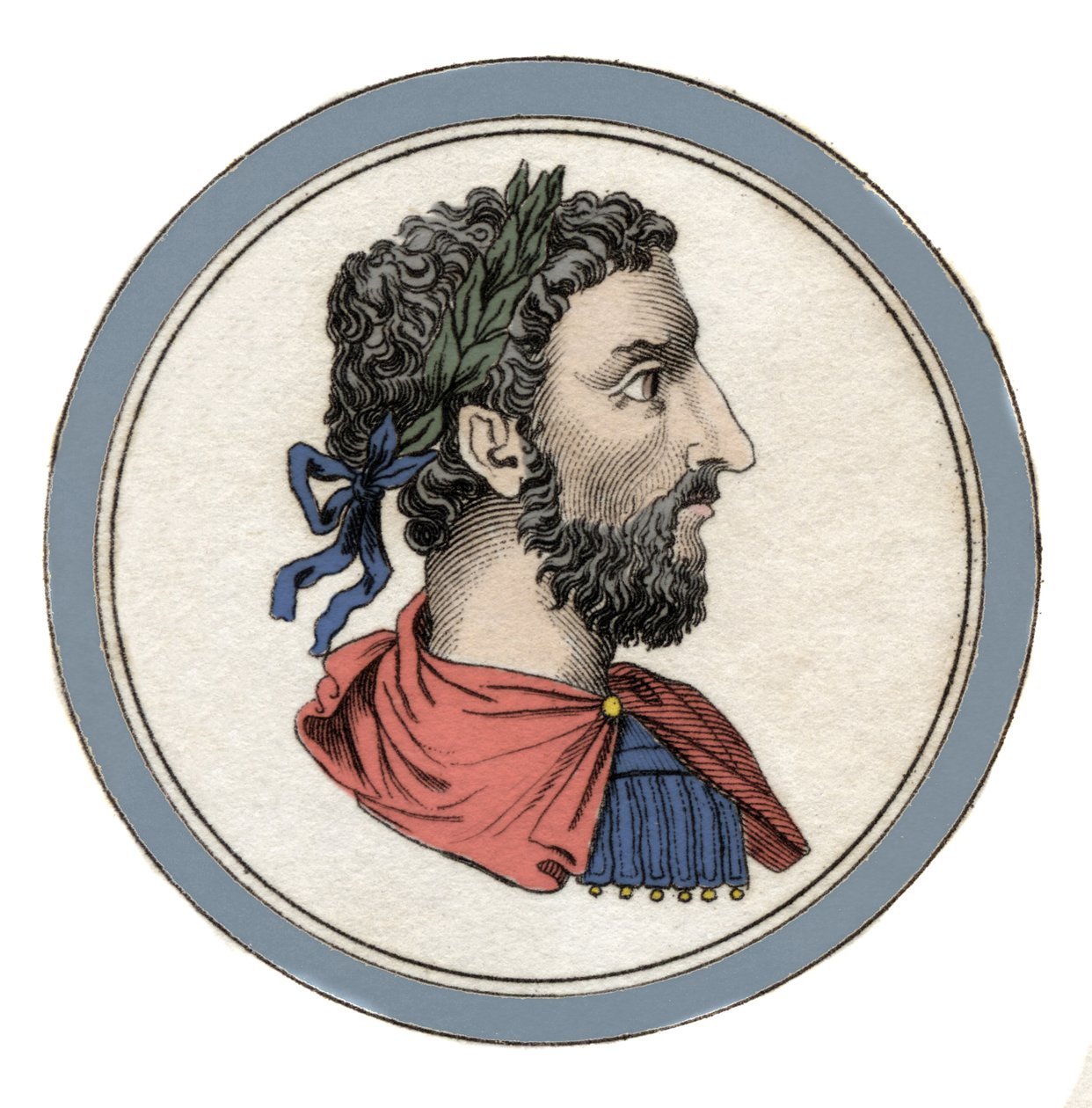 Retrato do Imperador Romano Marcus Aurelius (César Marcus Aurelius Antoninus Augustus) (121-180) de Unknown artist