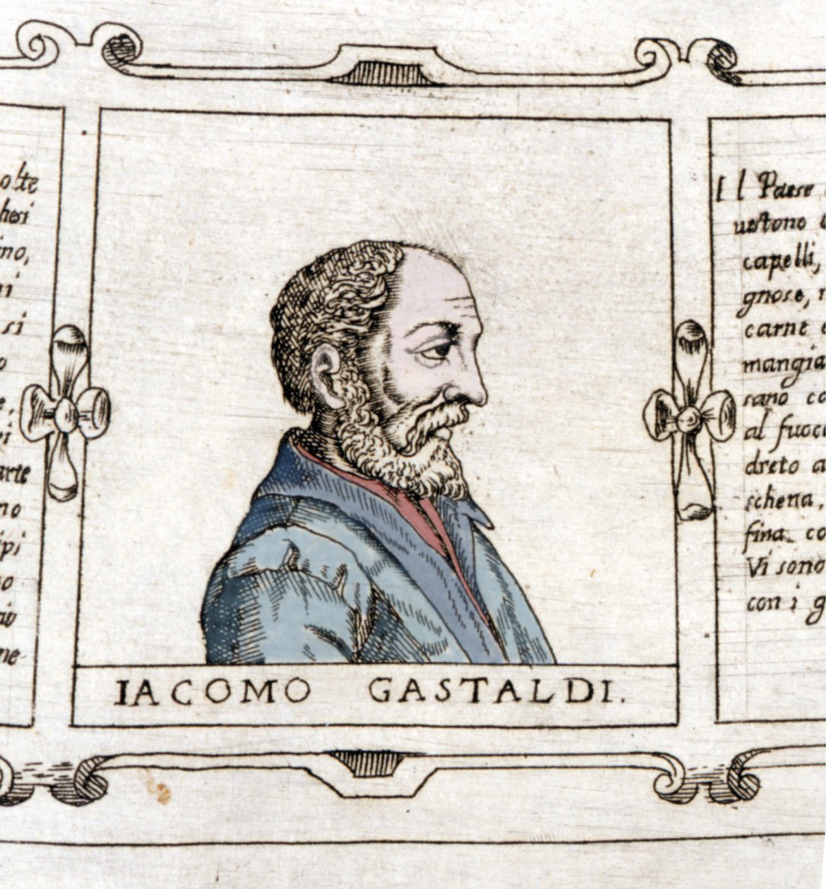 Retrato do cartógrafo (geógrafo) Giacomo Gastaldi (? - 1566). de Unknown artist