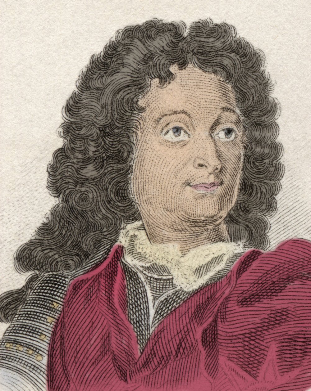 Retrato do marechal de Villars (Claude Louis Hector) (1653-1734), Duque de Villars, Príncipe de Martigues, Visconde de Melun. Gravura do século XIX. de Unknown artist
