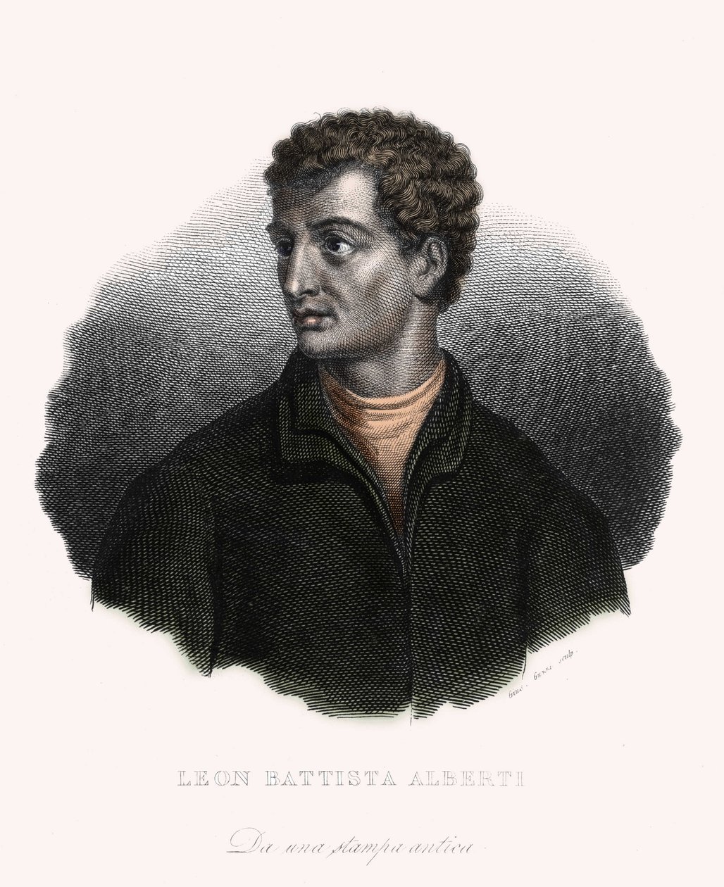 Retrato do filósofo, arquiteto humanista italiano Leon Battista Alberti (1406-1472). de Unknown artist
