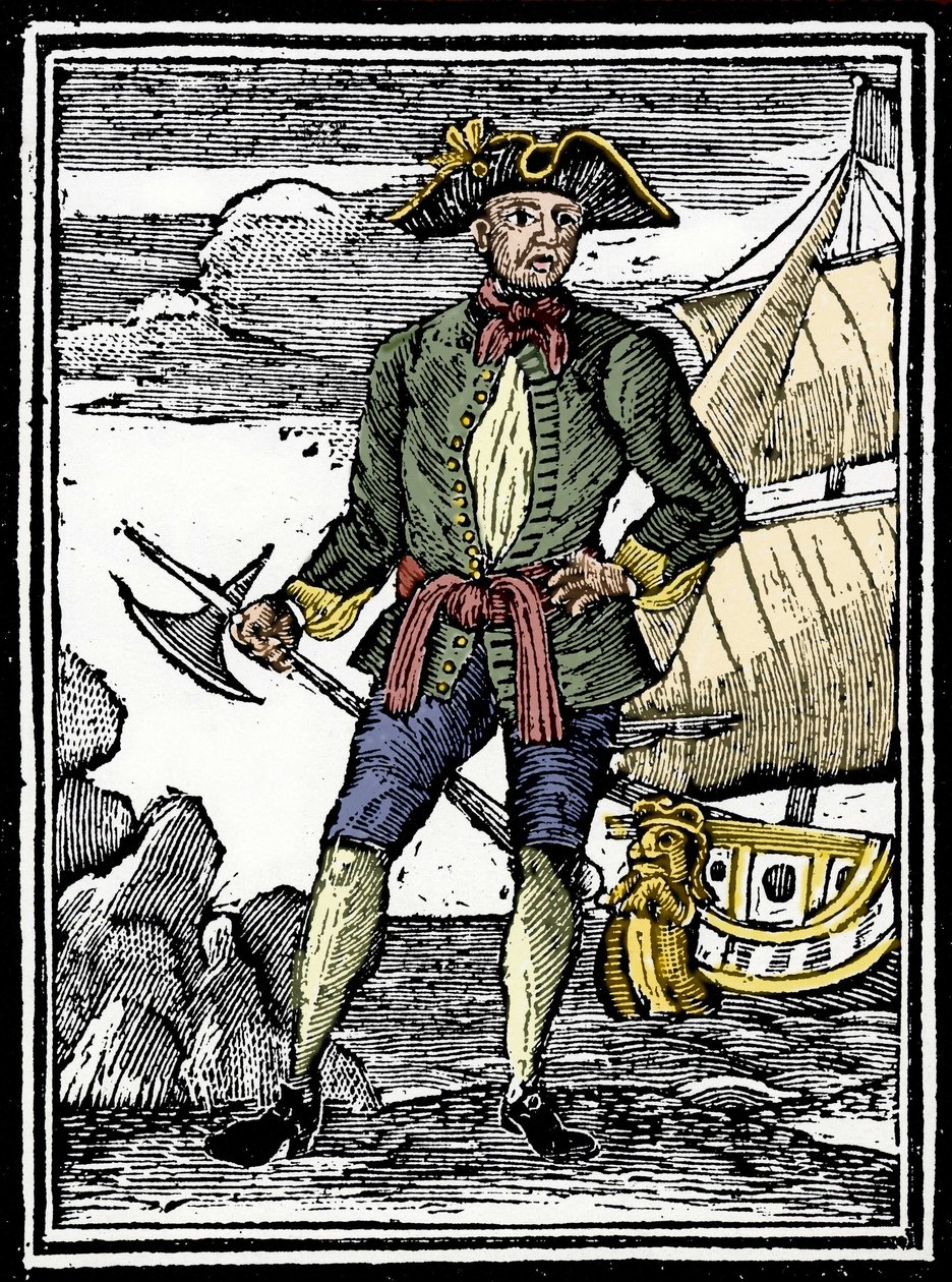 Retrato do pirata Edward England (? -1720). de Unknown artist