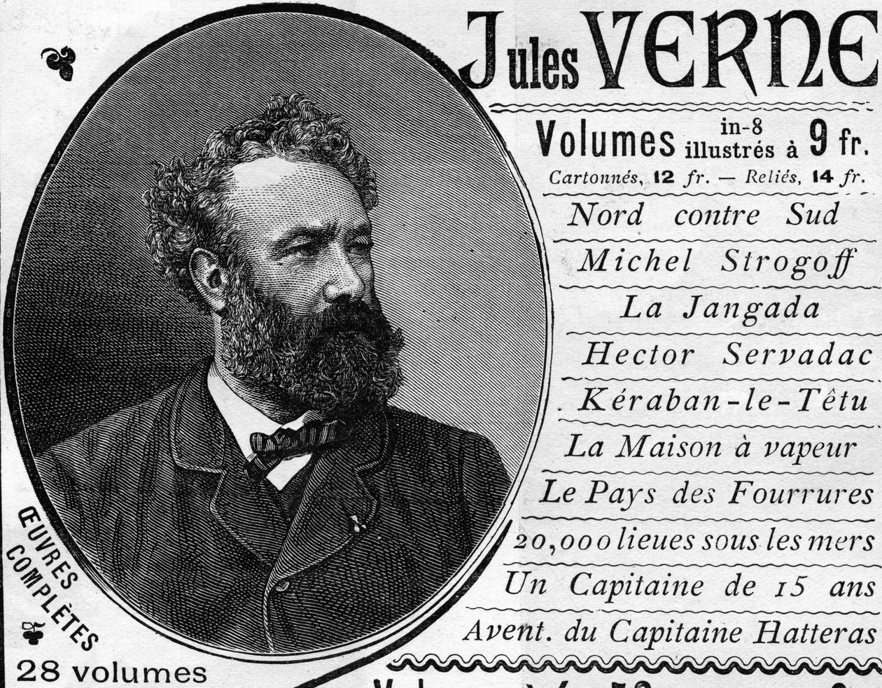 Retrato do escritor Jules Verne (1828-1905), em 1887. de Unknown artist