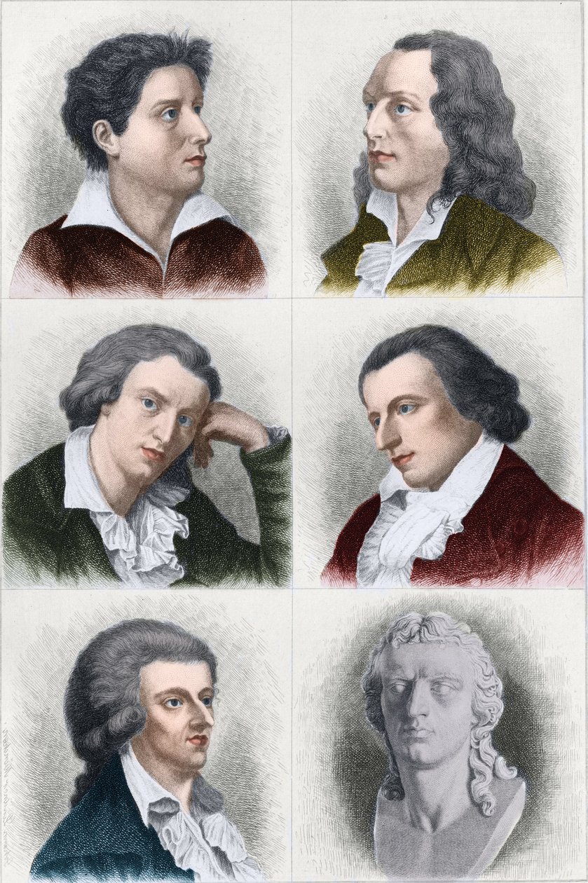 Retratos de Friedrich von Schiller (1759-1805), poeta e escritor alemão. de Unknown artist
