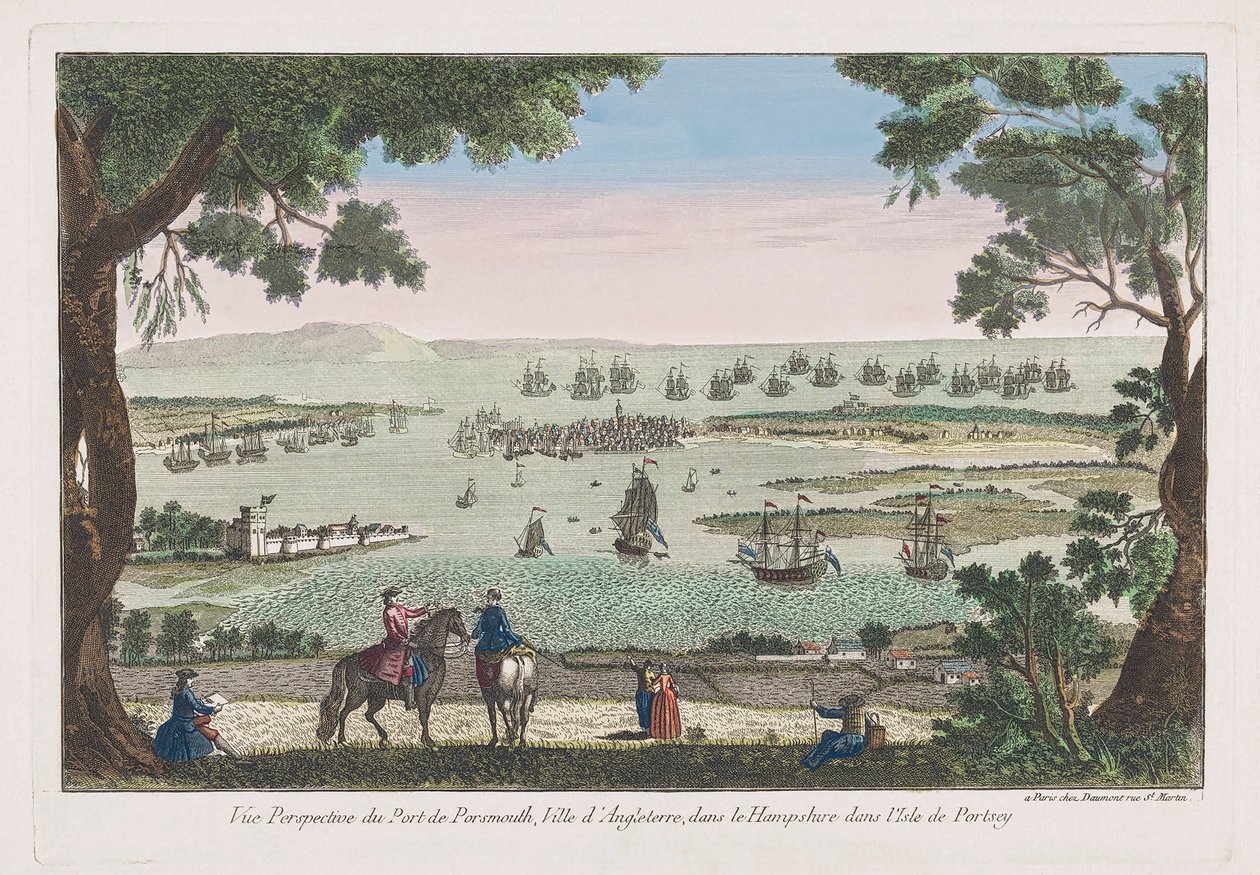 Portsmouth, Inglaterra, no século XVIII. de Unknown artist