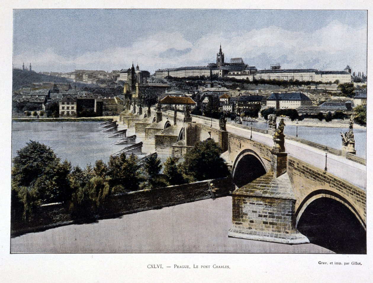 Praga, Ponte Charles, final do século XIX de Unknown artist