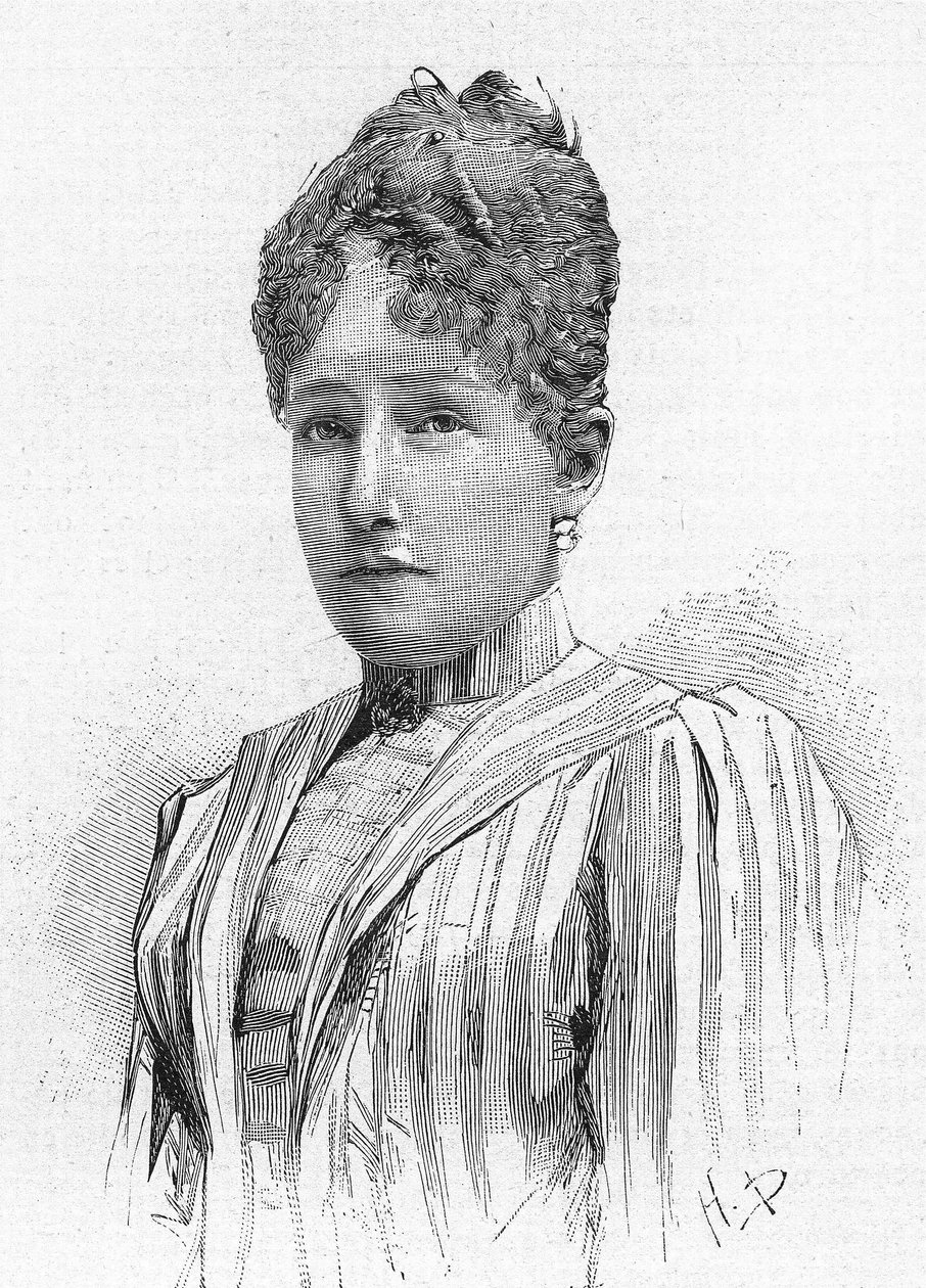 Princesa Stephanie da Bélgica (1864 - 1945), filha de Leopold II da Bélgica, esposa de Rodolfo de Habsburgos. de Unknown artist
