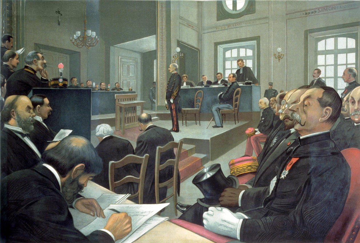 O julgamento de Dreyfus em Rennes de Unknown artist