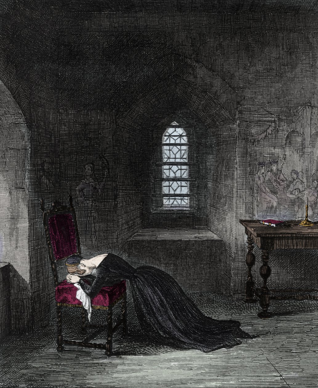 A Rainha Jeanne Grey é prisioneira na Torre de Londres. Lady Jane Grey (1537-1554), sobrinha do Rei Henrique VIII, foi Rainha de Inglaterra durante 9 dias. Sua prima Mary (Mary Tudor), que reivindica o trono, a terá aprisionada e executada por alta traição de Unknown artist
